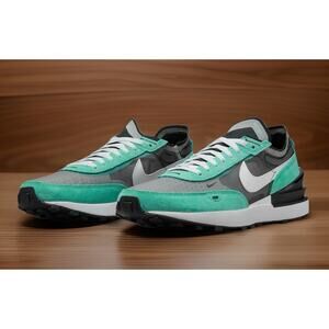 Nike Waffle One Green Suede Mesh Shoes Mens Size 10.5 NEW in Box Fast Ship